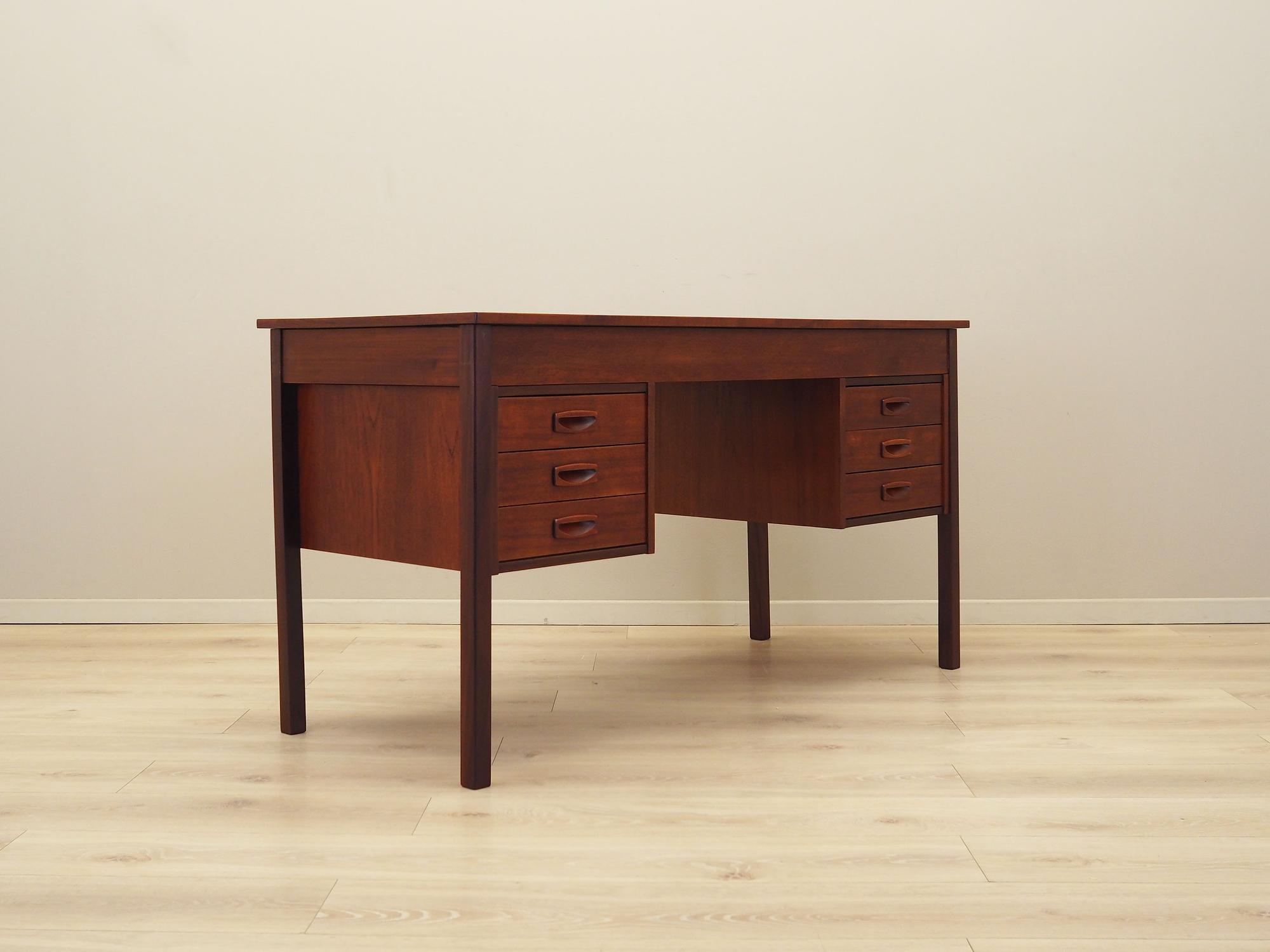 Schreibtisch Teakholz 1970er Jahre 8