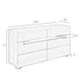 Sideboard 7076 con illuminazione interna marrone 6