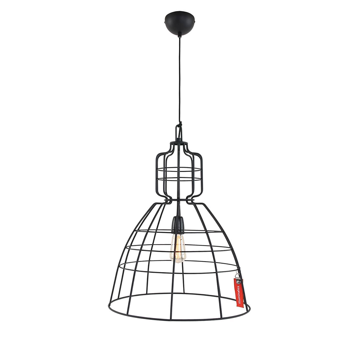 1-Light Mark Pendant Light Steel Black 1