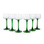 Wine glasses set Green 1970s 0