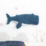 2x Fisch & Beluga Wal Plüschtier Baumwolle Blau 2