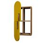 Rose Wandregal Holzfurnier Gelb 0