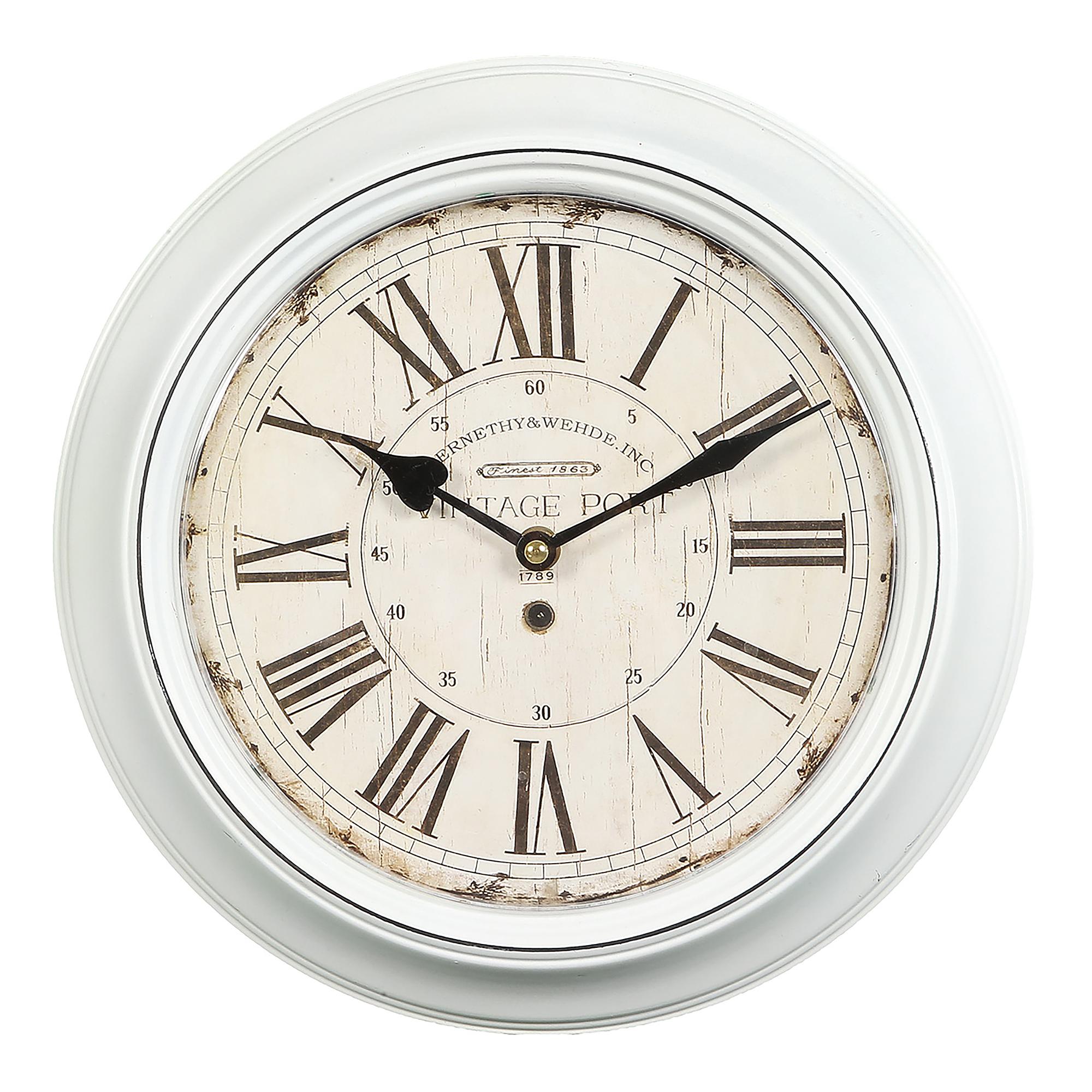 Wanduhr Ocili Stahlblech Weiß 0