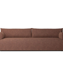 Offset 3 Seater Sofa Holz Textil Rot 0