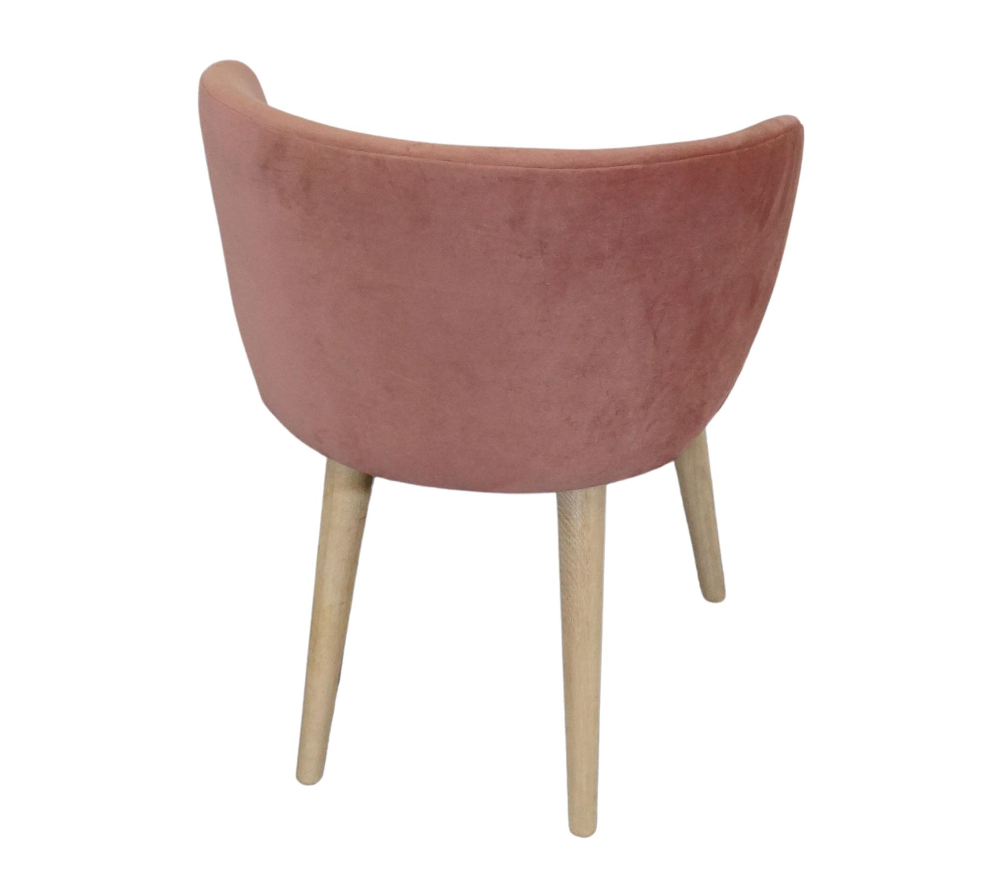 Ellie Esszimmerstuhl Velour Lux Vintage Rosa 7