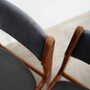 6x Chair Teak Velvet Brown 1960s 9