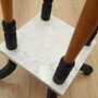 Vintage Plant Stand Wood Stone Multicolored 1970s 9
