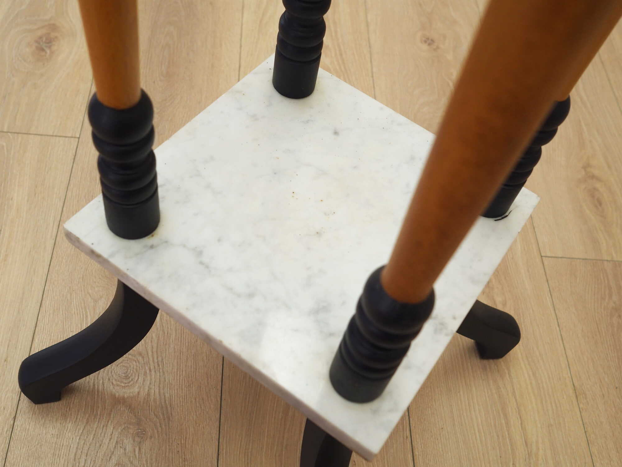Vintage Plant Stand Wood Stone Multicolored 1970s 9