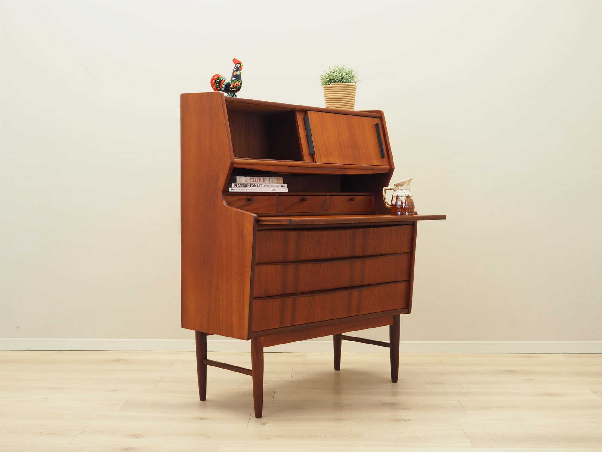 Sekretär Holz Braun 1970er Jahre 6