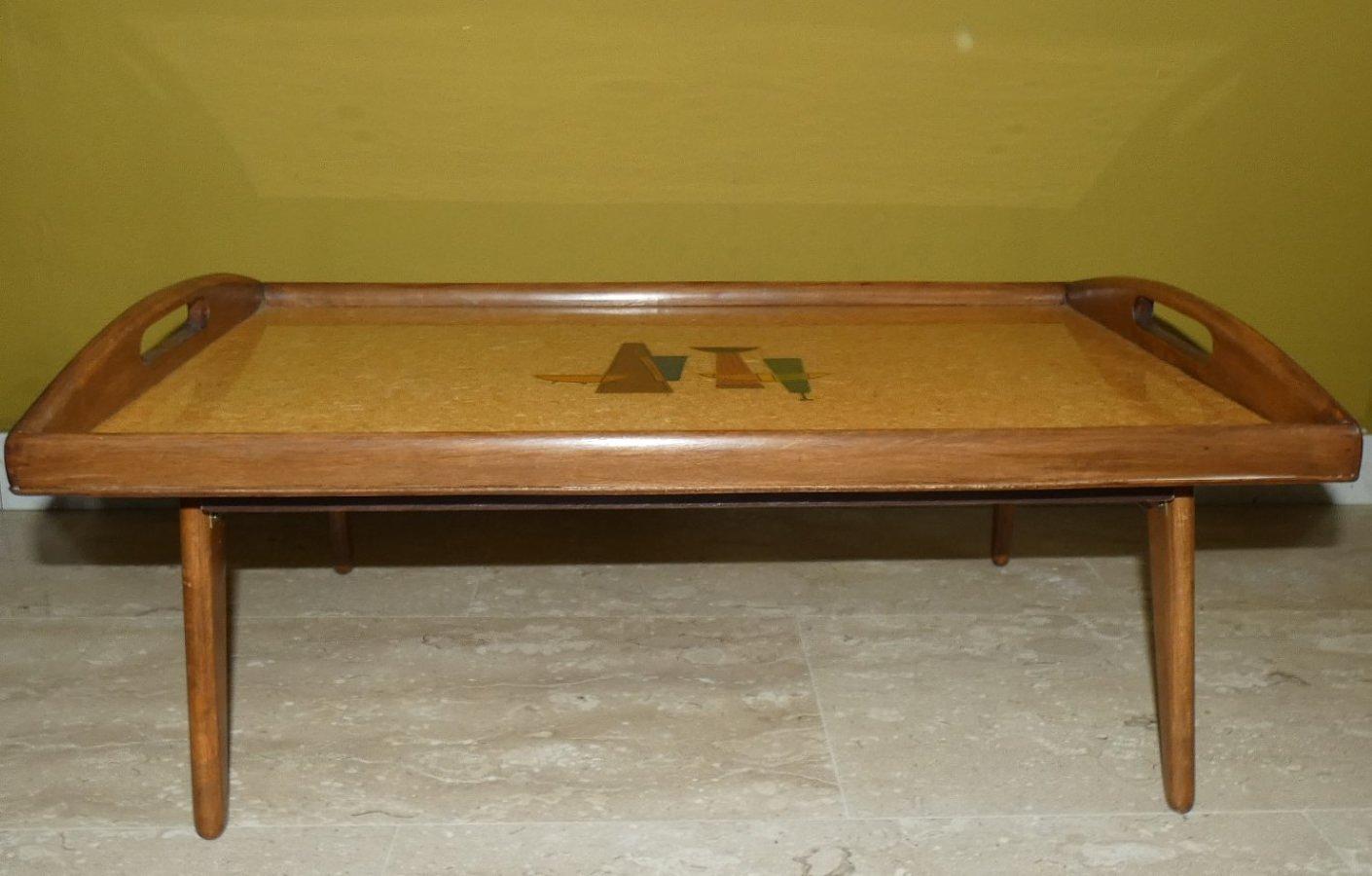 Couchtischtablett Art-déco Holz 1930er Jahre 4