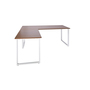 Corner desk wood decor Walnut White 180 x 180 cm 4