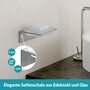 Seifenschale Edelstahl Glas Silber 1