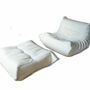 Togo Armchair and Ottoman Set Bouclé White 0