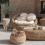Hocker Holz Bast Natur 4