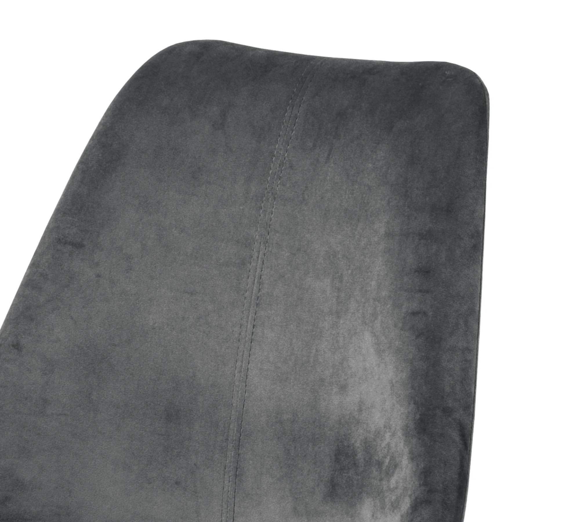 2x Esszimmerstuhl Samt Eisen Schwarz 4