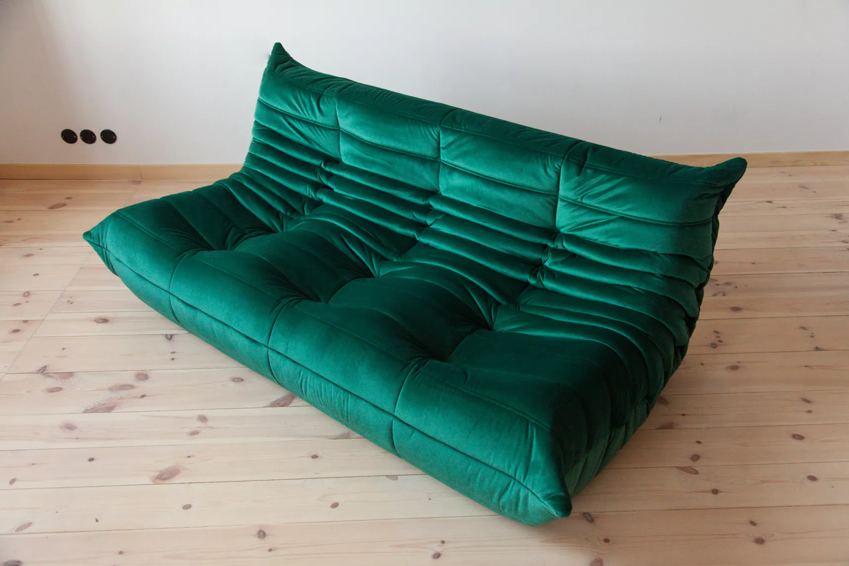Togo Sofa 3-Sitzer Samt Smaragdgrün 2
