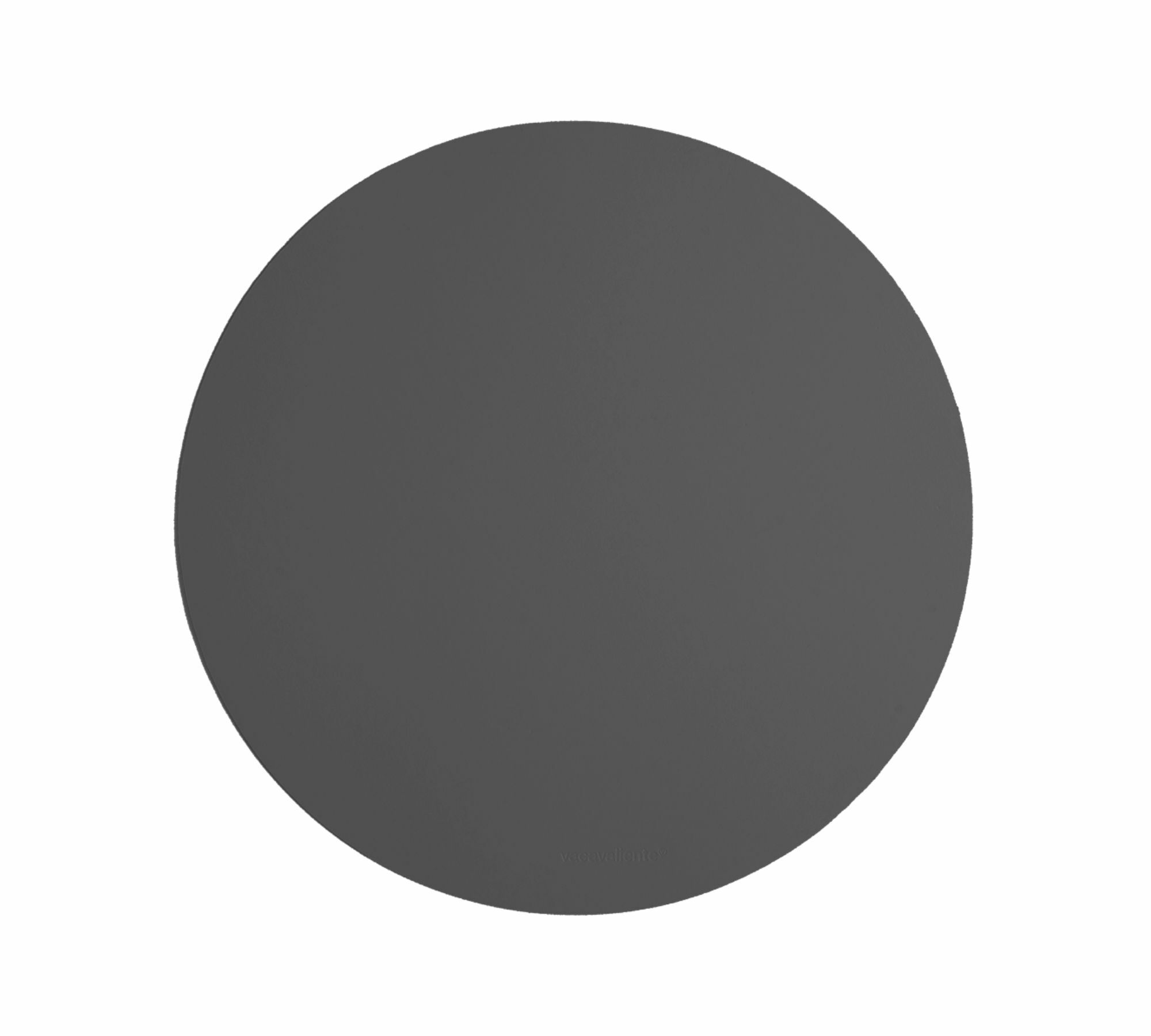 Rundes Tischset Ruca 100% Recyceltes Leder Grau 1