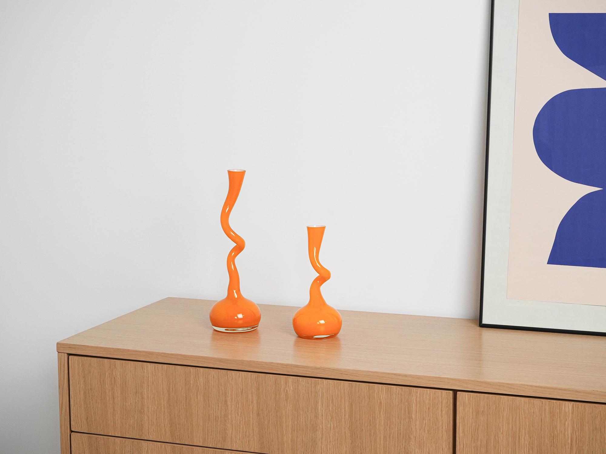 Vase 1990er Jahre Orange 4