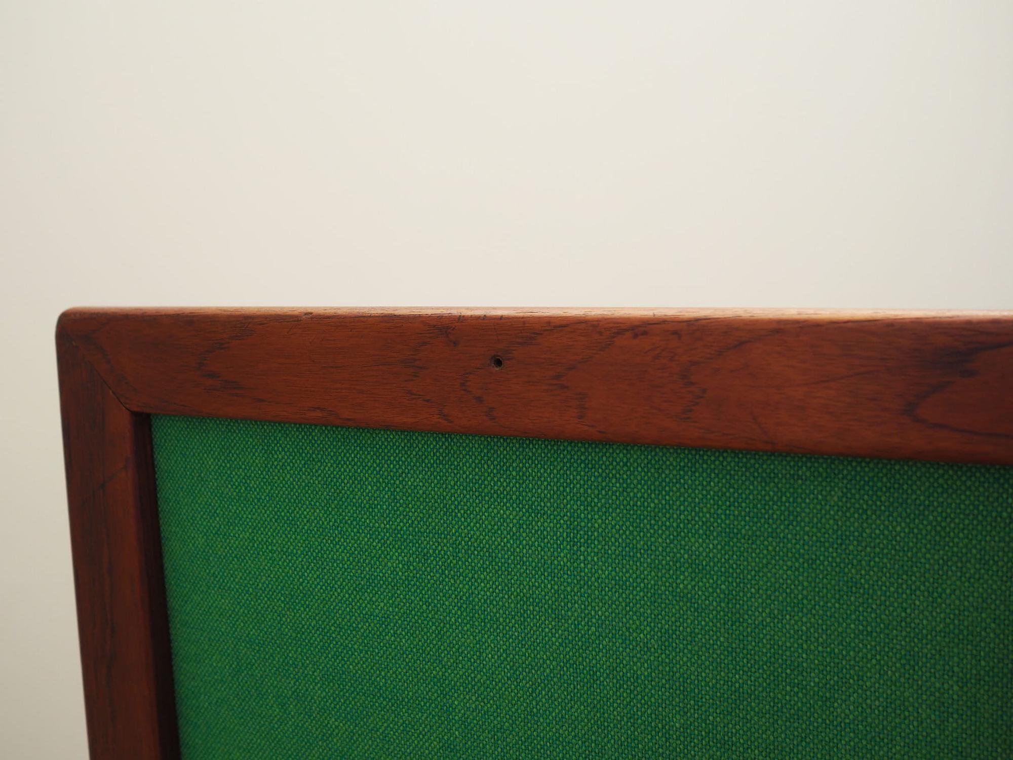 Armchair Teak wood Textile Green 1970s 13