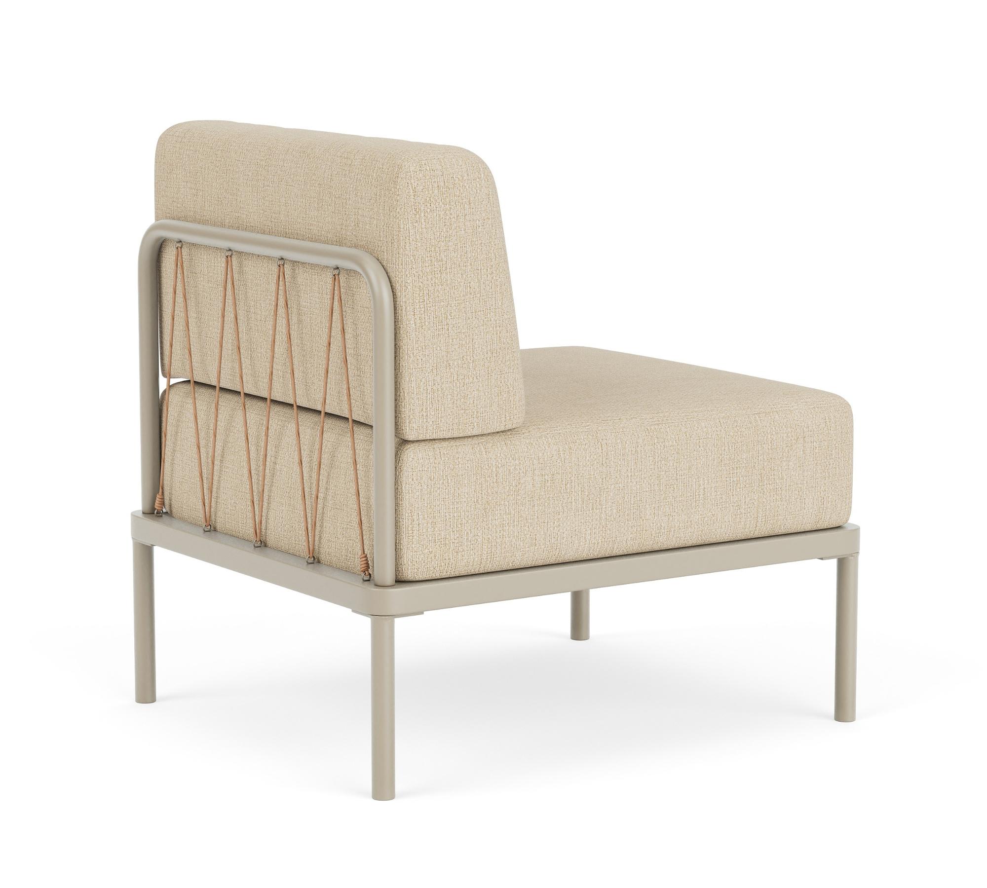 Hadley Outdoor 1-Seater Module Left Marzipan 2