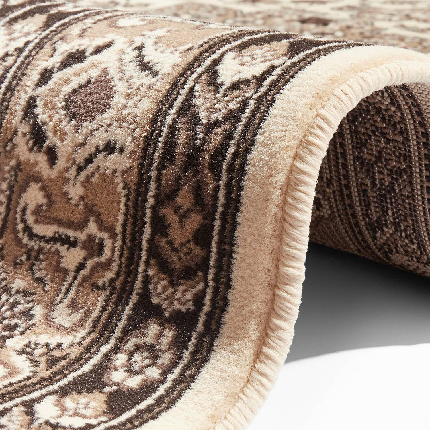 Kurzflorteppich Parun Täbriz Beige 80 x 150 cm 2