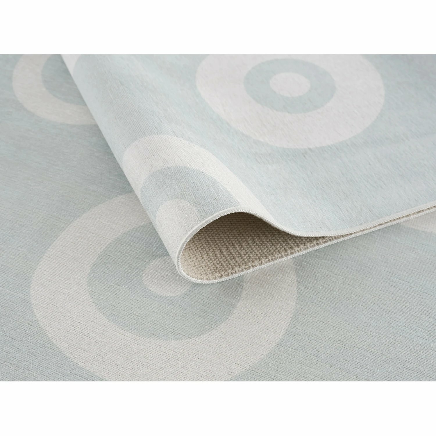 Teppich Baumwolle Hellblau Gemustert 4