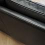 Sofa Leather Black 1970s 11