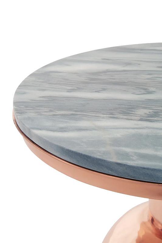 Amira Black Marble Top Kupferfuß Beistelltisch
 2