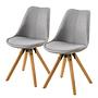2x Aledas Polsterstuhl Grau 0