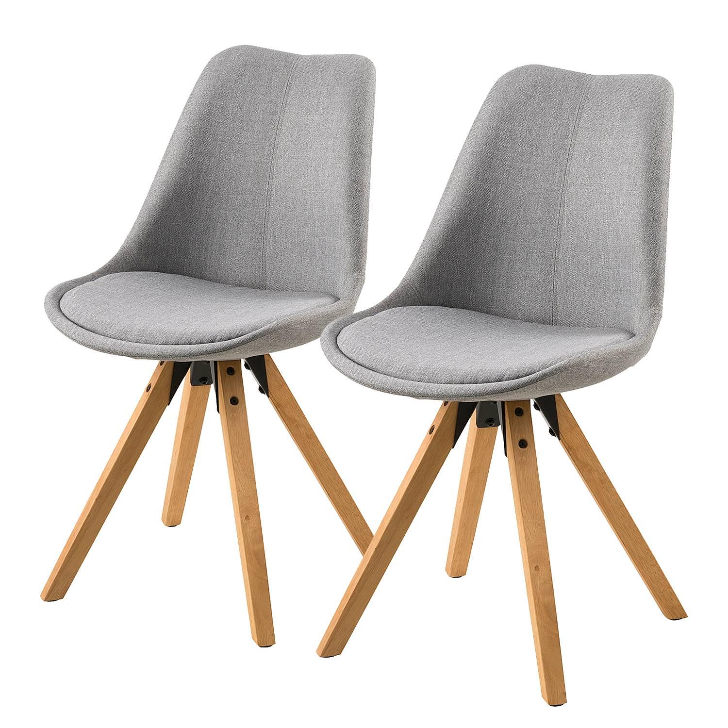 2x Aledas Polsterstuhl Grau 0