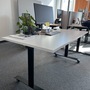 Schreibtisch Holz Metall Weiß 1