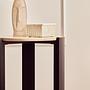 Palermo Runder Beistelltisch Marmorplatte Creme Schwarz 3