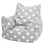 Kindersitzsack White Stars Grau Baumwollstoff 1
