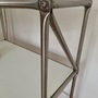 Stehpult Edelstahl Holz Weiß 8