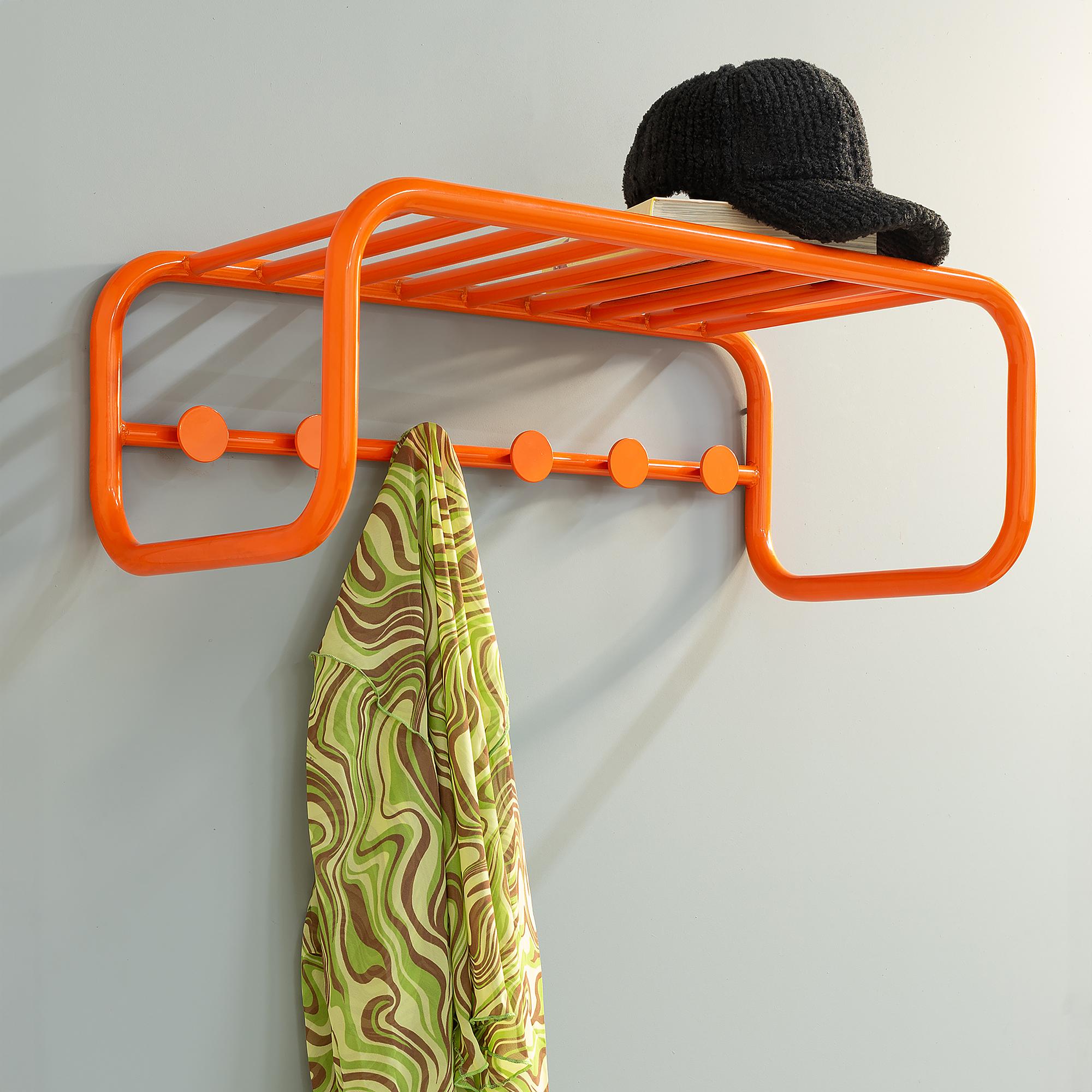 Wandgarderobe Coppin Metall Orange 3
