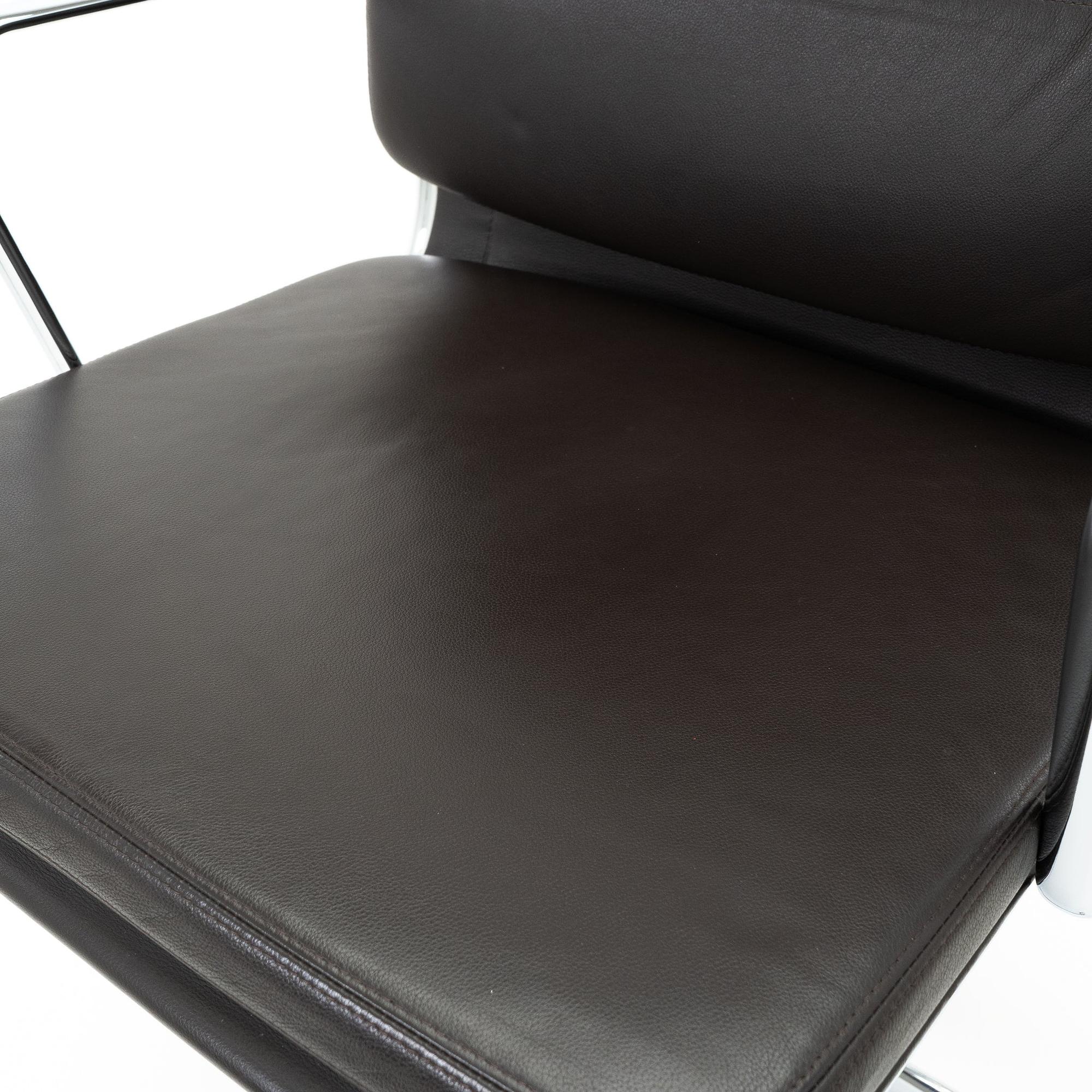 EA 208 Soft Pad Bürostuhl Drehbar Leder Braun 8