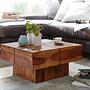 Coffee Table Dalwitz Sheesham Solid Dark Brown 3