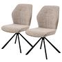 2x Polsterstuhl MORINI Bouclé Stoff Moena: Beige 1