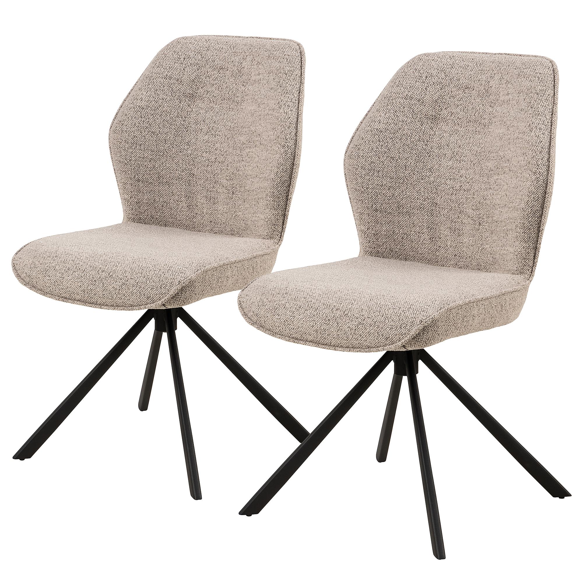 2x Polsterstuhl MORINI Bouclé Stoff Moena: Beige 1