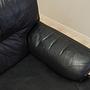 Modular sofa leather black 1960s 8