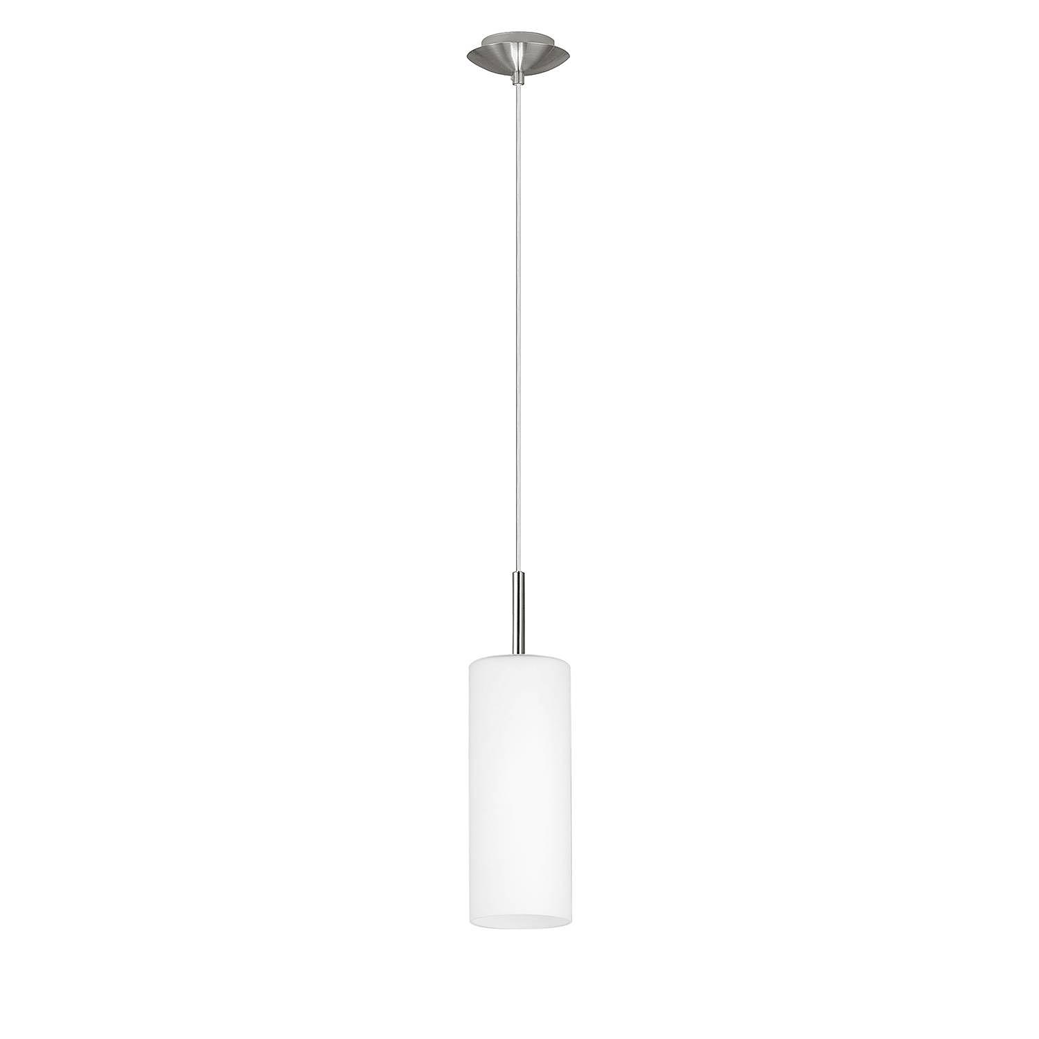 Troy Elegance I Pendelleuchte Glas Stahl 1-flammig 1