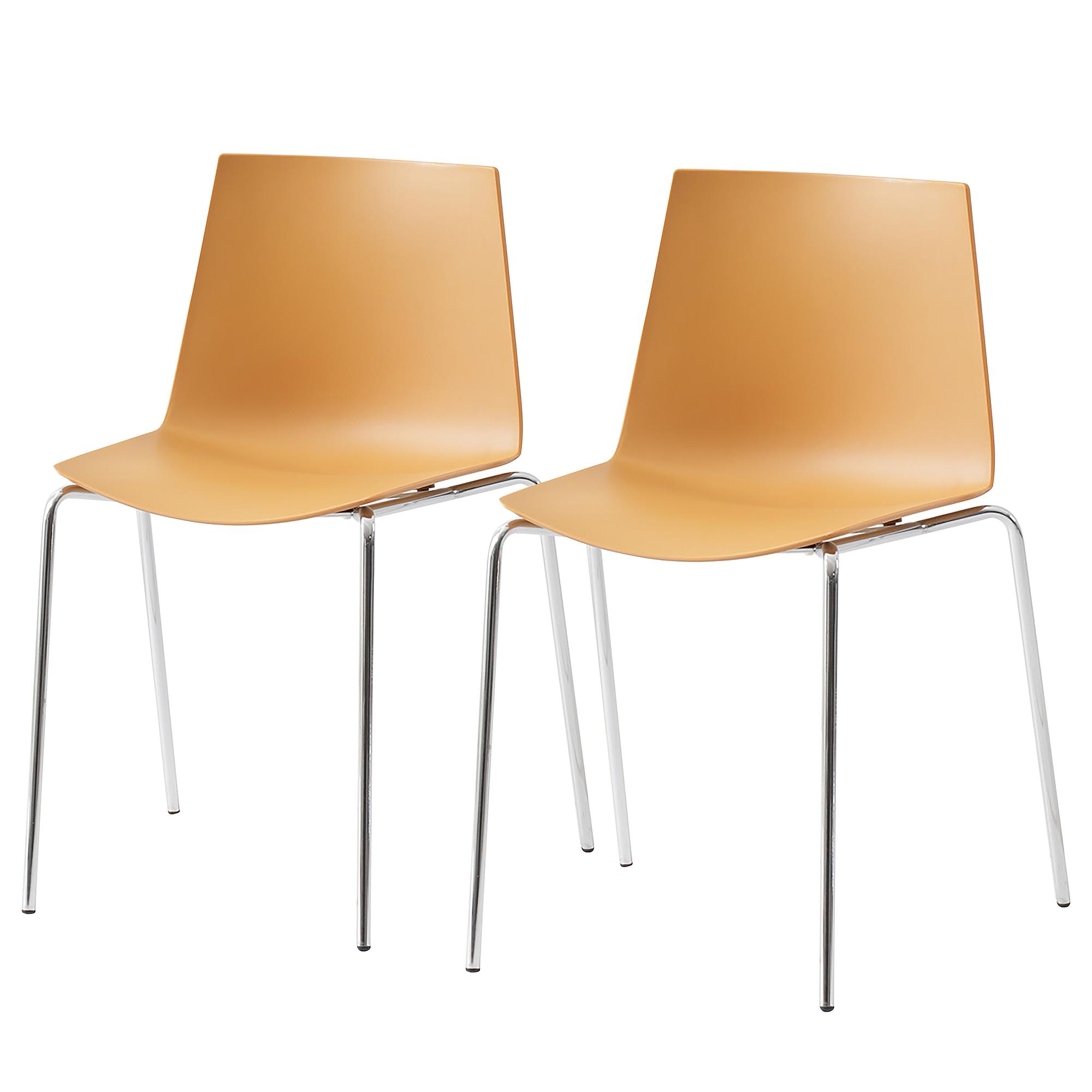 VESTAD Esszimmerstuhl 2er-Set Senfgelb 1