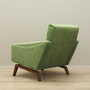 Vintage armchair velvet wood green 1970s 3