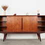 Vintage Highboard Teakholz Braun 1970er Jahre  3