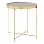 Allure Round Side Table Metal Glass Gold 0