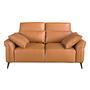 2-Sitzer Sofa braunes Leder 6207 1