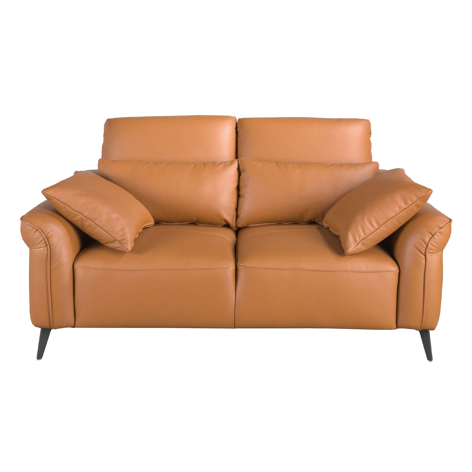2-Sitzer Sofa braunes Leder 6207 1