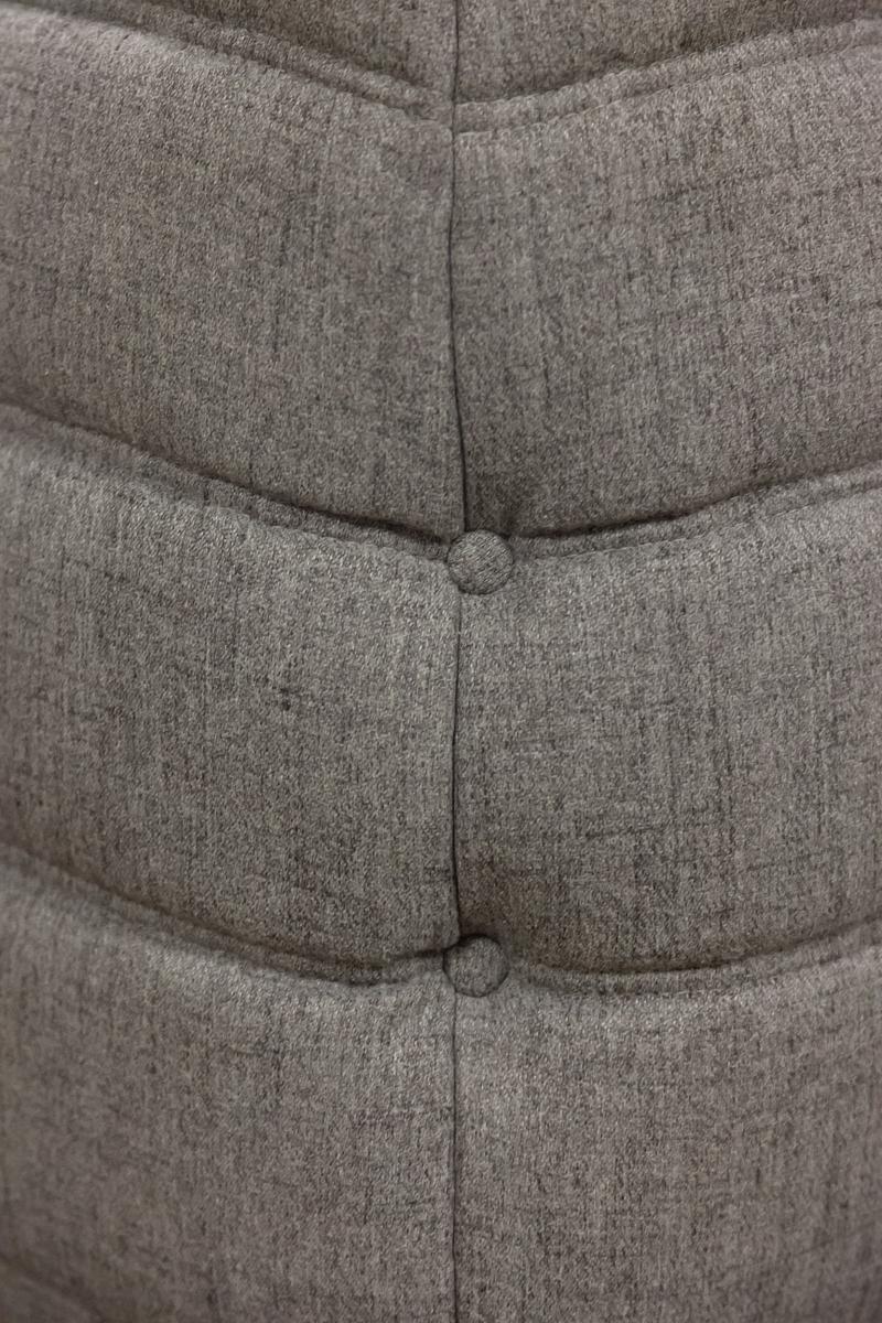Togo Sessel und Ottoman Set Webstoff Warmgrau 4