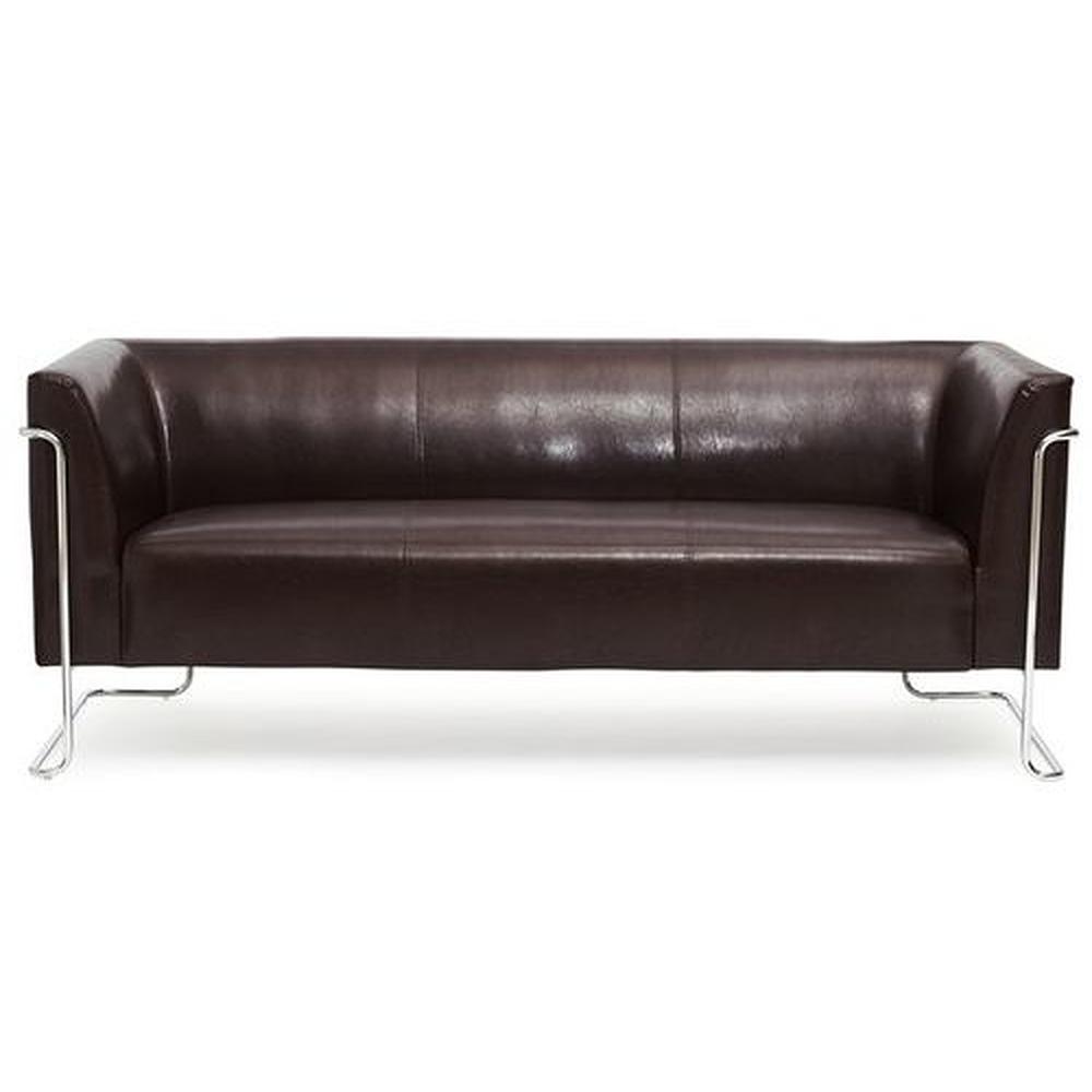 CURACAO Lounge Sofa Faux Leather Brown 0