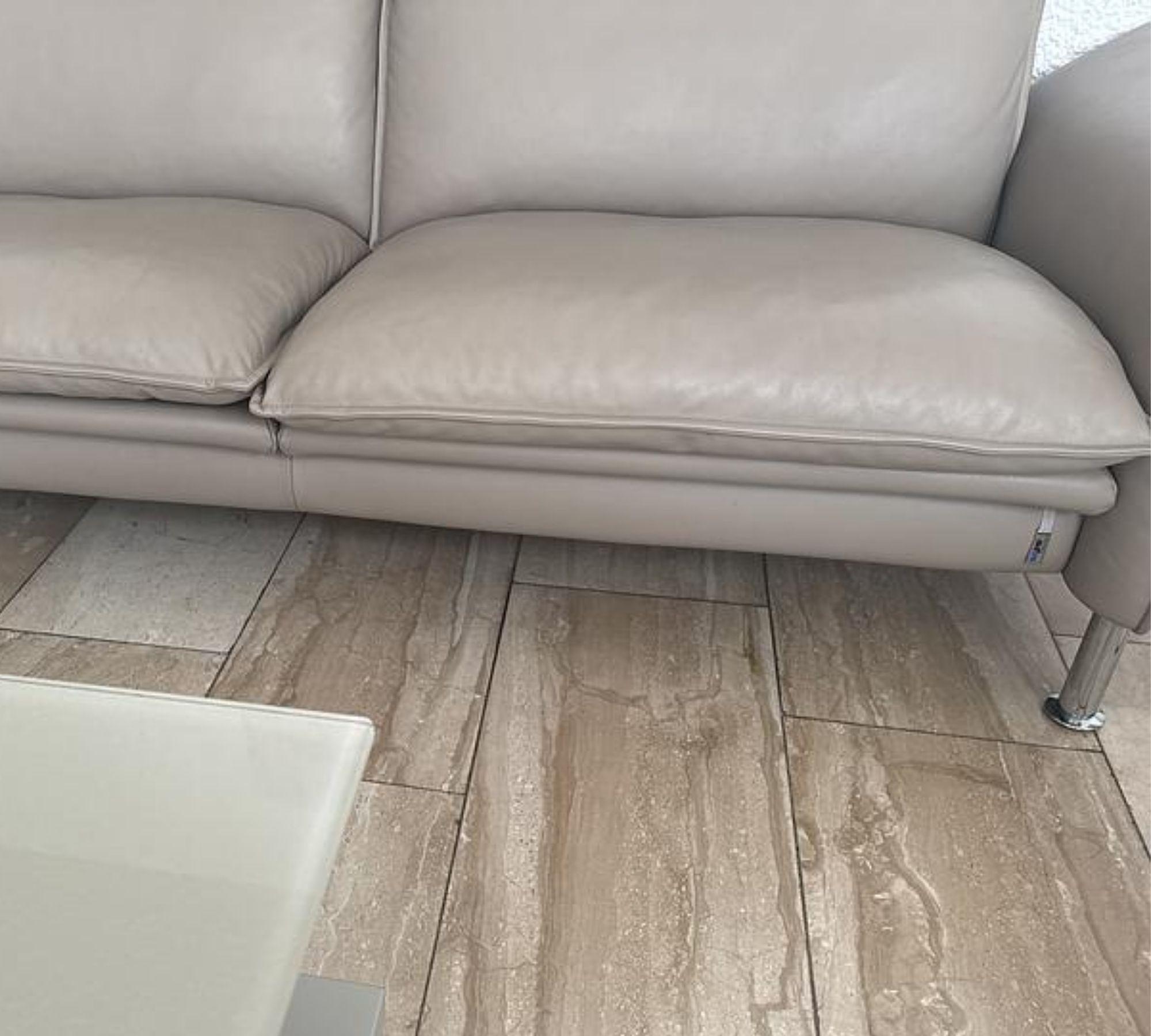 Sofa 2-Sitzer, 2,5-Sitzer & Relaxsessel Leder Beige 5